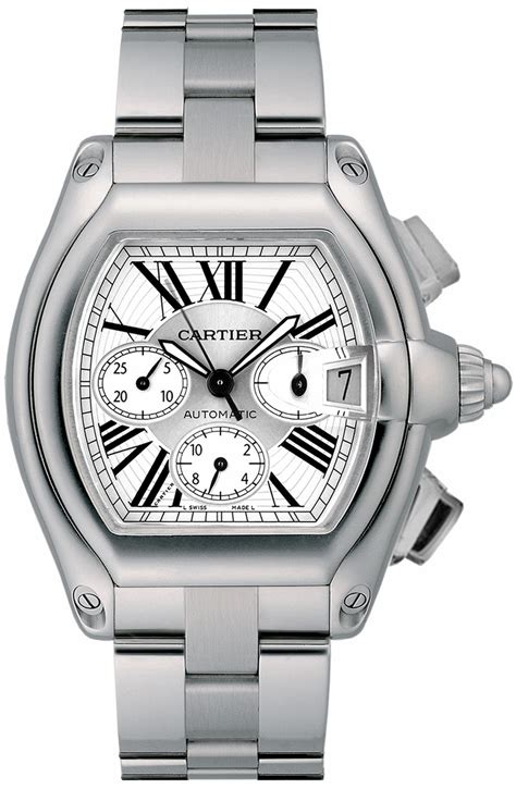 cartier roadster chronograph xl stainless steel|cartier roadster watch price list.